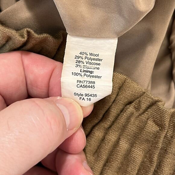 J.Crew Skirt Womens 2 Tan Wool Sidewalk Lined Short Mini Business Formal - Picture 5 of 10